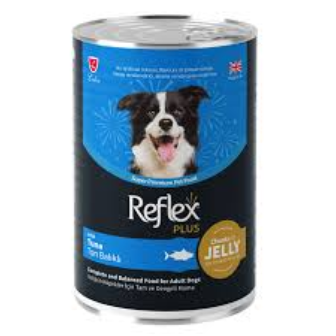 REFLEX PLUS CAN DOG FOOD TUNA IN JELLY 400G